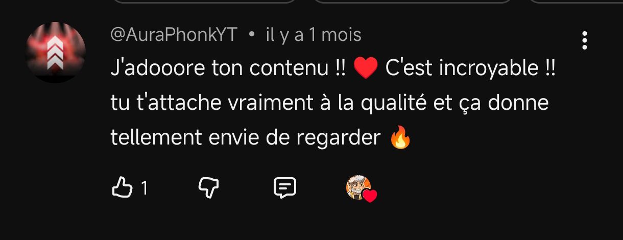 Commentaire YouTube