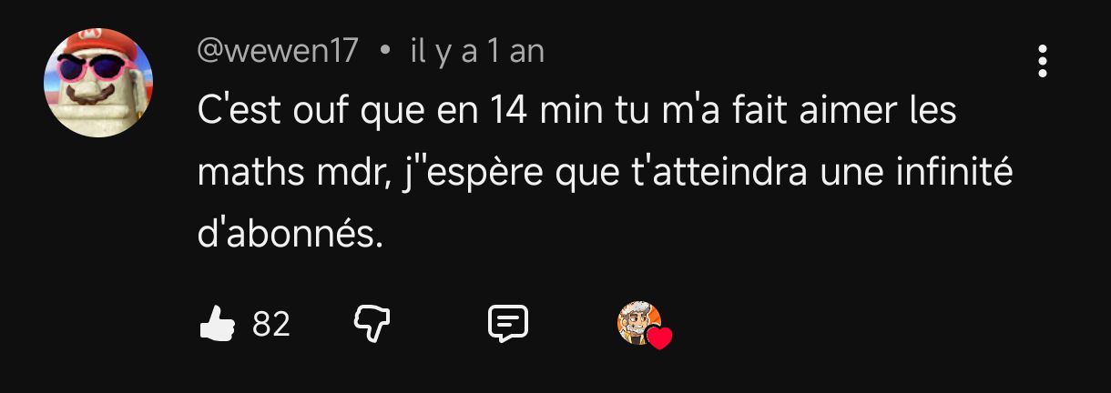 Commentaire YouTube